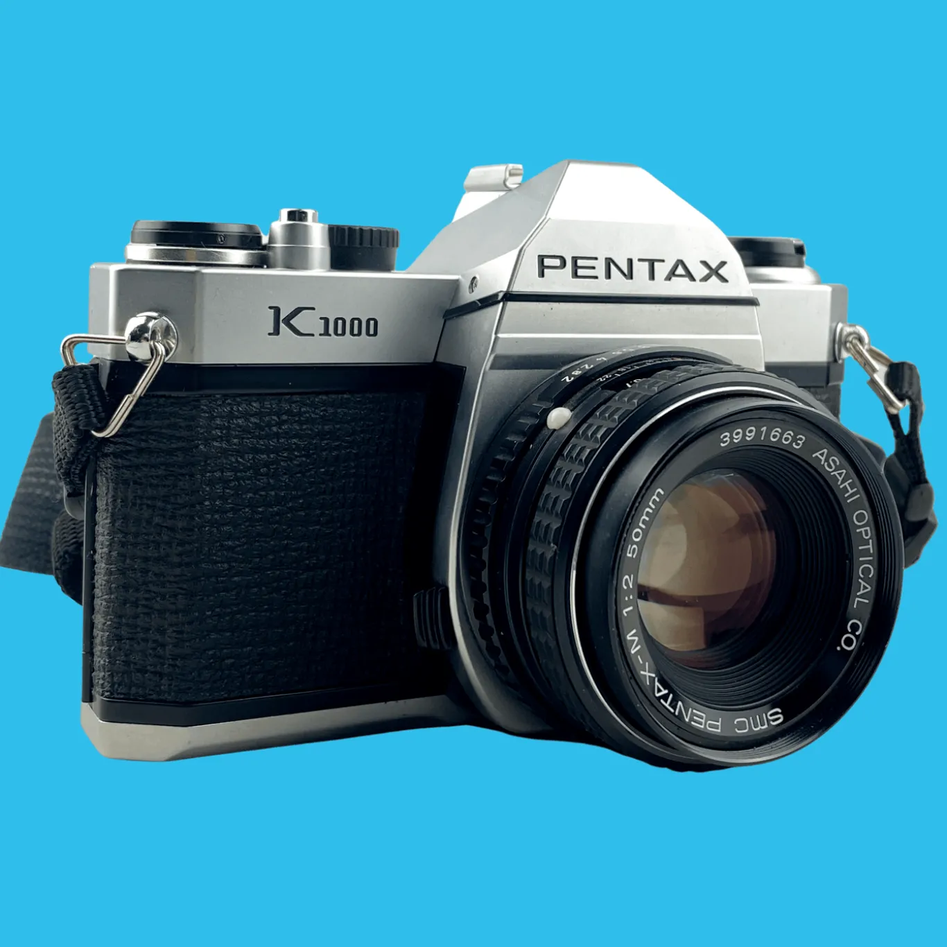 Pentax K1000 Vintage SLR 35mm Film Camera with Pentax f/2 50mm Prime Lens
