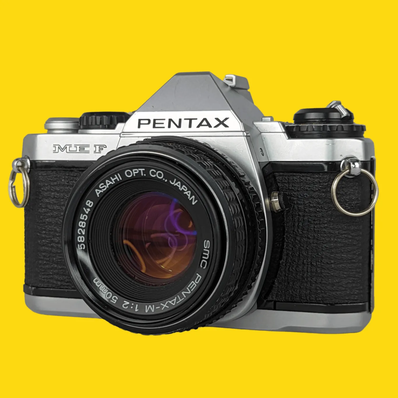 Pentax ME F Vintage SLR 35mm Film Camera with f/1.2 50mm Prime Lens