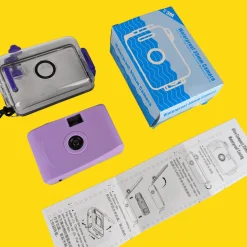 Purple Underwater Focus Free 35mm Point and Shoot Film Camera