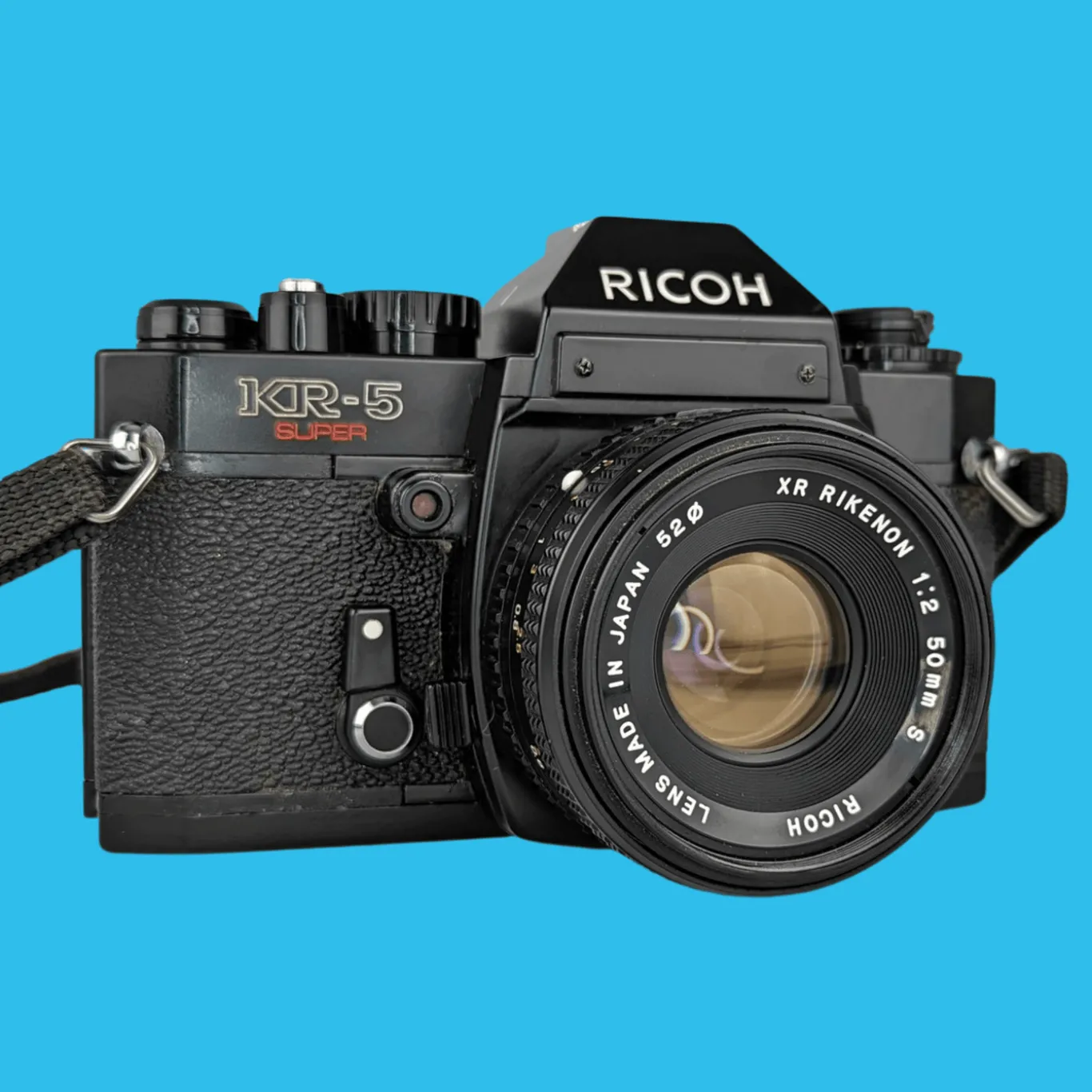 Ricoh KR-5 Super Vintage SLR 35mm Film Camera with 50mm Prime Lens