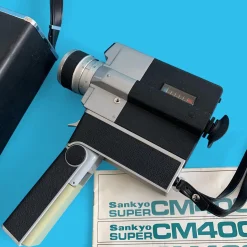 Sankyo Super CM 400 Movie Cine Camera w/ Instructions and Leather Case