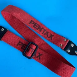 Vintage Pentax Red SLR Camera Strap