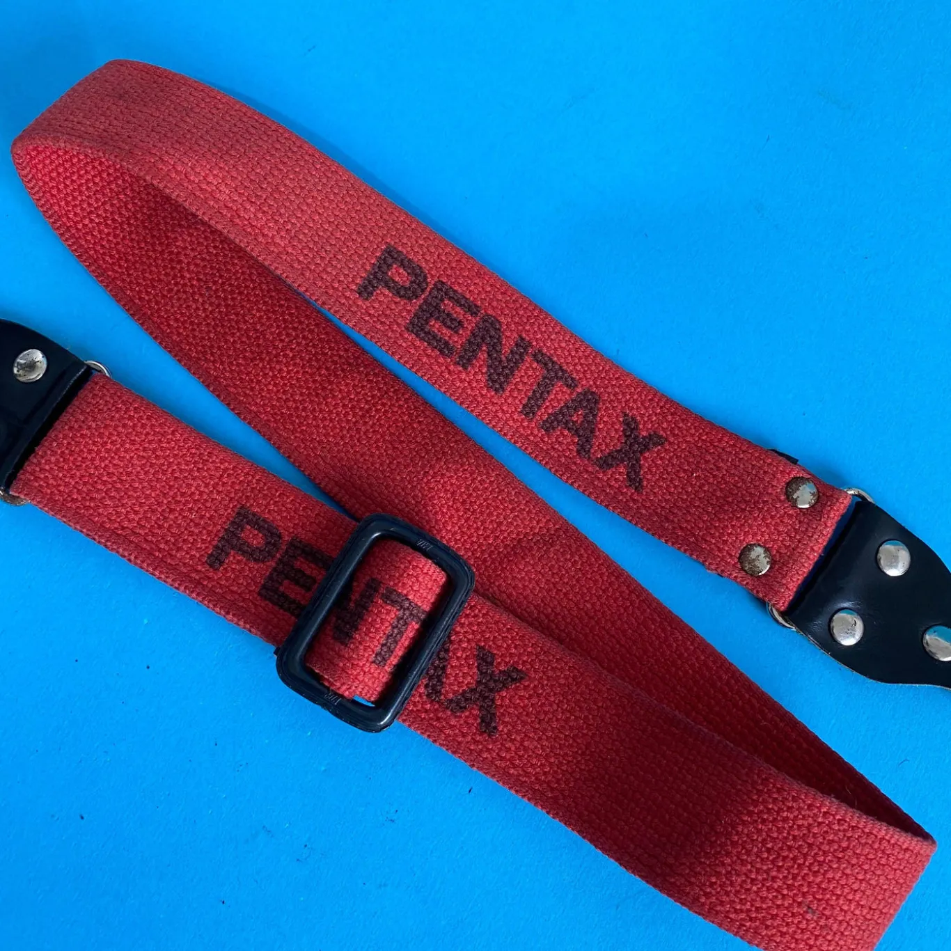 Vintage Pentax Red SLR Camera Strap
