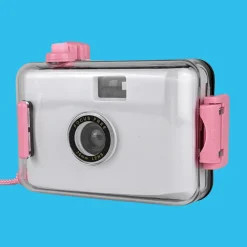 White Underwater Focus Free 35mm Point and Shoot Film Camera