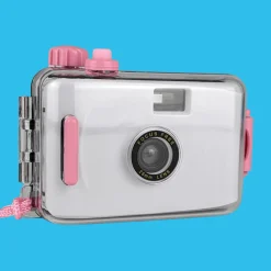 White Underwater Focus Free 35mm Point and Shoot Film Camera