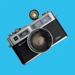 Yashica Electro GSN 35mm Film Camera With Yashinon Lens - 45mm f1.7, Wide Angle f1.4 and Telephoto f1.4 Adapter.