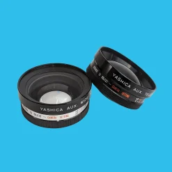 Yashica Electro GSN 35mm Film Camera With Yashinon Lens - 45mm f1.7, Wide Angle f1.4 and Telephoto f1.4 Adapter.