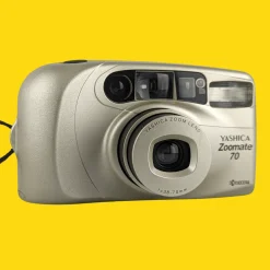 Yashica Zoomate 70 Silver 35mm Film Camera Point and Shoot