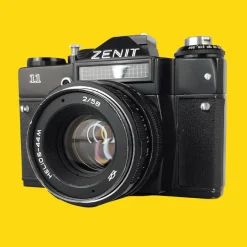 Zenit 11 Black Vintage Metal 35mm SLR Film Camera with Prime Lens